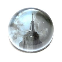 Empire State Building Souvenir Half Dome 3.5" Glass Paper Weight - £23.14 GBP