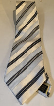 Donald J Trump Men’s Tie Signature Collection Black And White Stripe - £15.96 GBP