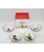 NEW Williams Sonoma Set of 4 Mixed Dr. Seuss Grinch Cereal Bowls 28 OZ P... - £149.25 GBP