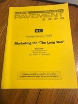 National Pavement Expo B-17 Marketing For “The Long Run”…Ships N 24h - £34.00 GBP