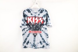 Liquid Blue Mens Large Retrofit Tie Dye Kiss Destroyer 1976 Band Tour T-Shirt - £23.70 GBP