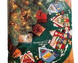 Bucilla Felt Applique CHRISTMAS VILLAGE 43&quot; Round Tree Skirt Sequin Kit ... - $139.89