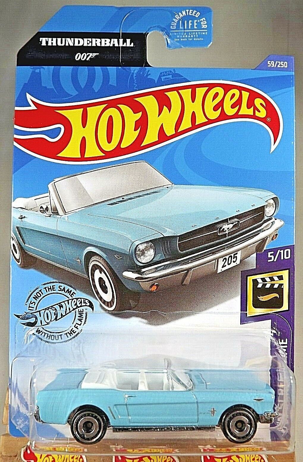 2020 Hot Wheels #59 HW Screen Time 5/10 '65 FORD MUSTANG CONVERTIBLE Aqua wAD Sp
