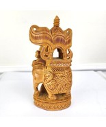 Hand Carved Wooden Elephant Home Decor - £22.52 GBP