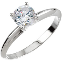 Round Diamond Solitaire Engagement Ring 14K White Gold 1.01 Ct,G,VVS2 GIA  - £6,325.29 GBP
