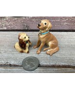 Cute VTG Pair Miniature Bone China DOG Figurines Japan  - £11.76 GBP