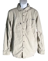 Rugged Elements Men&#39;s Long Sleeve Button Down Outdoor Shirt Tan Large - £7.35 GBP