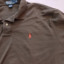 Polo Ralph Lauren Men's Brown Cotton Polo Shirt Long Sleeve Size XL image 4