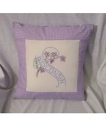 Wisconsin Hand Embroidered State Flower Accent Pillow - 16&quot; - $14.00