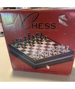 TomoKazu Chess 15 Inch Inlaid Maple Mahogany Wood with Metal Pieces Set ... - $81.14 CAD
