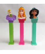 Lot of 3 Disney Princess Pez Dispensers Jasmine, Aurora, &amp; Tinkerbell (A) - £7.72 GBP