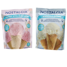 Nostalgia Vanilla Crème &amp; Sweet Strawberry Ice Cream Mix - £10.11 GBP
