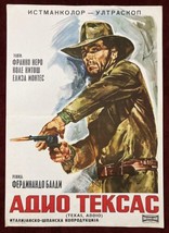 Vintage Movie Poster Texas Adios 1966 Franco Nero Ferdinando Baldi Western - £22.99 GBP
