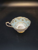 Paragon Blue Green And Gold Filigree Footed Teacup Only Bone China England - $36.76