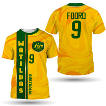  Australia Matildas Foord #9 Women&#39;s National Football Team T-Shirt - £26.04 GBP+