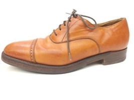 Alfred Sargent Made in England Bush Brogue Cap Toe Dress Shoes Size 8 - £70.32 GBP