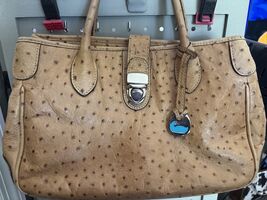 Dooney &amp; Bourke  Ostrich Embossed Leather Handbag NO SHOULDER STRAP - $59.40
