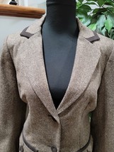 Pendleton Women&#39;s Brown Wool Single Breasted Two Buttons Fitted Blazer Size 10 - £35.55 GBP
