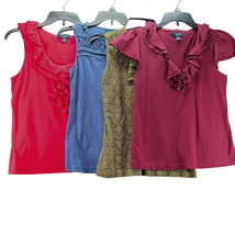 Lot Of Four Chaps Womens Tops Multi-Color Size PS Cotton Sleeveless Pull... - $28.50