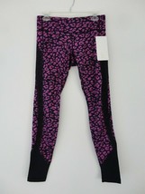 Nwt Lululemon Drop It Like It&#39;s Hot Mesh Tights Pants 8 MCHX/NVLB Purple Black - $80.99