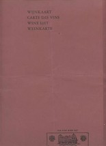 Five Flies Restaurant Wine List Amsterdam Netherlands 1970&#39;s - £17.05 GBP
