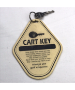 E-Z-GO Golf Cart Key Vintage With Large Fob Tag From Golf Course Rentals - £9.67 GBP