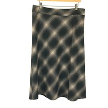 NWT Womens Petite Size 14 14P Eddie Bauer Wool Blend Tartan Plaid Maxi S... - $29.39