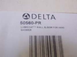 Delta 50560-PR Wall-Mount Supply Wall Elbow Part - Lumicoat Chrome - £33.35 GBP