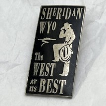 Sheridan Wyoming City State Souvenir Enamel Lapel Hat Pin Pinback - £4.75 GBP