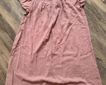 Tacera Off the Shoulder Dress Small Boho Sheath Pink Cap Sleeve Casual - $9.74