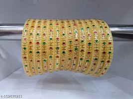 Kundan Bangles Kada Chuda kadde Rajasthani Banjara boor dhalu Jewelry Se... - $29.94