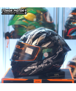 BILMOLA DEFENDER TOXIN SILVER CHROME FULL FACE DOUBLE VISOR HELMET - $820.62 CAD