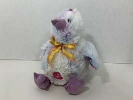 Goffa Int push blue purple chicken hen chick rooster plaid bow ribbon NO SOUND - $7.91