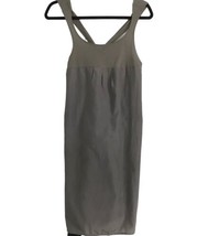DIVERTIMENTO Womens Dress Taupe Twist Back Sundress Shift Sleeveless Sil... - $22.07