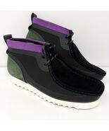 Clarks Men’s Wallabee 2 FTRE Chukka Boots Sz 9.5 Black Suede Purple Green EUC - $59.35