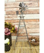 Ebros 25&quot;H Large Rustic Western Country Farm Windmill Outpost Galvanized... - £35.85 GBP