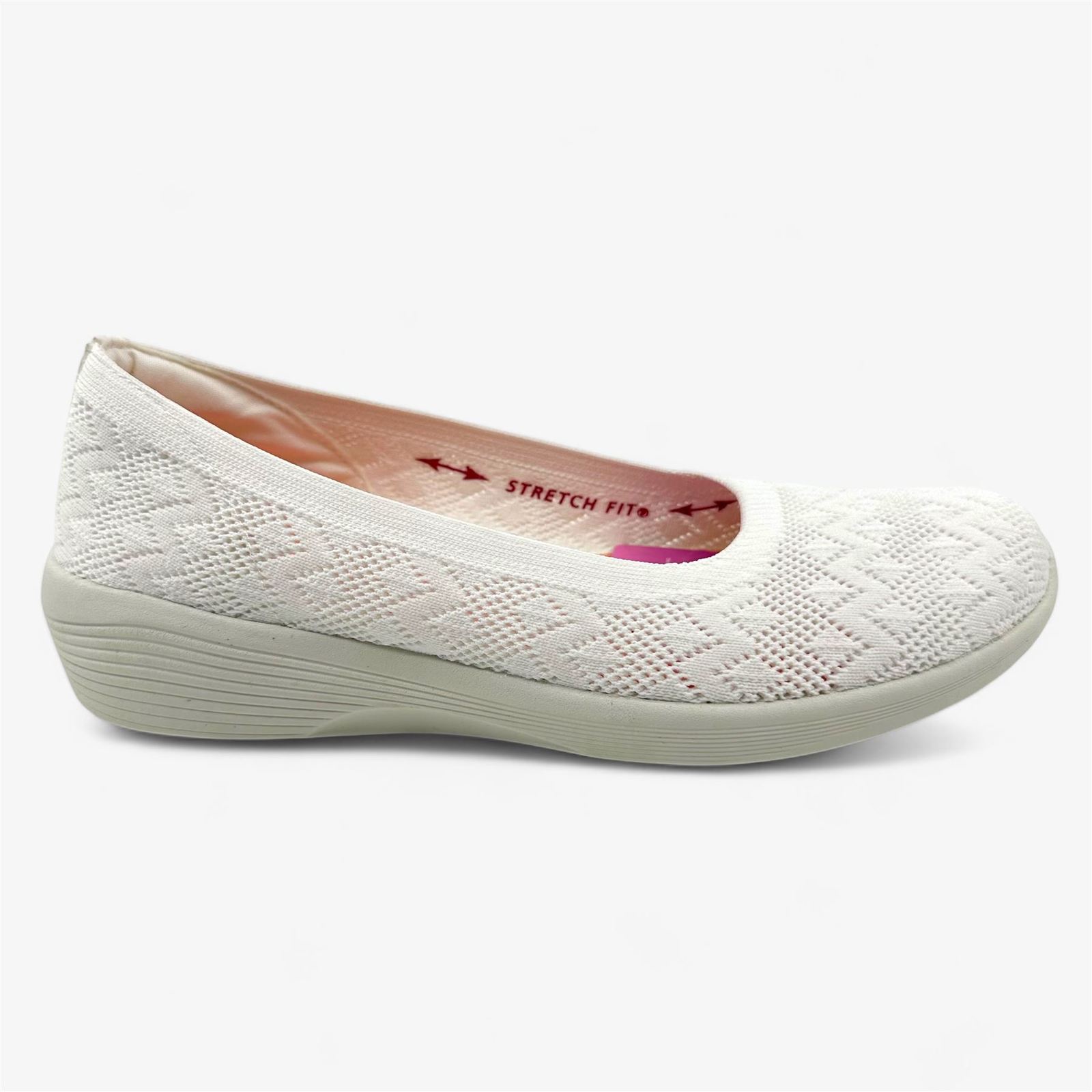 Skechers Arya Disco White Womens Casual Vegan Slip-On