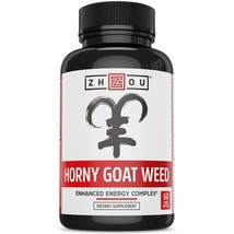 Zhou Nutrition 1000mg Premium Horny Goat Weed Extract (60 Veggie Capsules) - £19.53 GBP