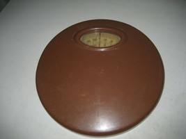 Vintage Sears Brown Metal Bathroom Scale 1960s Rare - $39.59