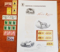 STAMP Lot 21 1974 Commemorative Horse Racing + 1-2-3-5 Cent Uncancelled Stamps - £31.05 GBP