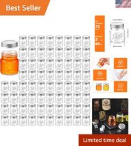 72 Pcs Mini Mason Jar Shot Glasses with Lids 2 Oz Mason Jars Shot Glasse... - $132.05