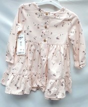 OshKosh B'gosh Toddler 12 Month Girls' Floral Long Sleeve Dress Pink image 3