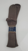 NOS Men Surrey Olive Green High Bulk Orlon Acrylic Socks Vintage USA 10-13 - £31.15 GBP