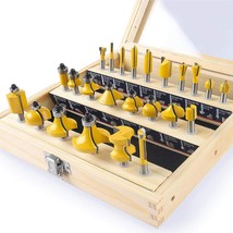 Kowood 24X Router Bits Set 1/4 Inch Shank Made Of 45# Carbon Steel C3 Alloy - $60.96