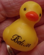 Believe Yellow Mini Rubber Duckie - $37.88 MXN