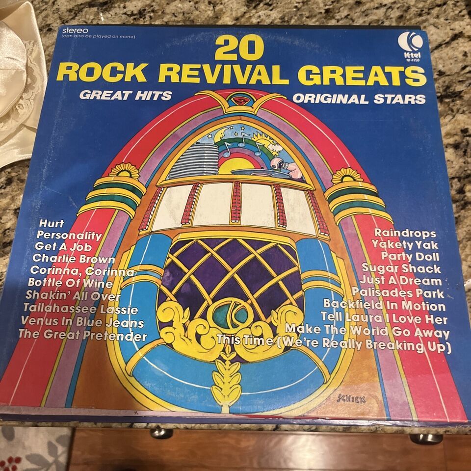 K-tel 20 Rock Revival Greats LP NI4750 1976 - $9.50