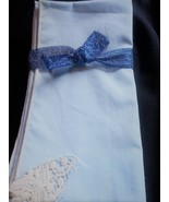 6 Lovely large light blue hand embroidered blue dinner napkins from Mom&#39;... - £38.36 GBP