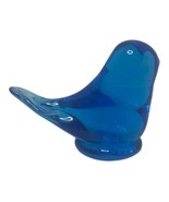 Vintage Bluebird Of Happiness Signed Leo Ward 1985 Art Glass Figurine 2&quot; - $16.46 CAD