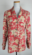 Pendleton Womens Red Cotton Floral Jacobean Blazer Jacket XL - $19.80