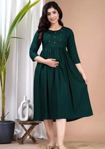 Attractive Pregnant / Maternity Women Kurti Gown Suit Easy baby Feeding ... - £29.97 GBP